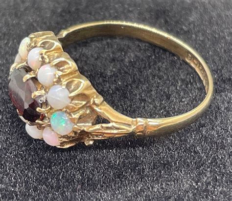 Vintage Ct Gold Garnet And Opal Ring C Because You Don T Do New