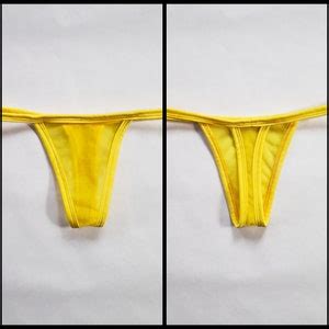 Yellow Lingerie Set Micro Panties Thongs Sexy Gifts For Girlfriend Yellow Underwear