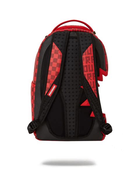 Sprayground Red Infinity Split Shark Bite Backpack