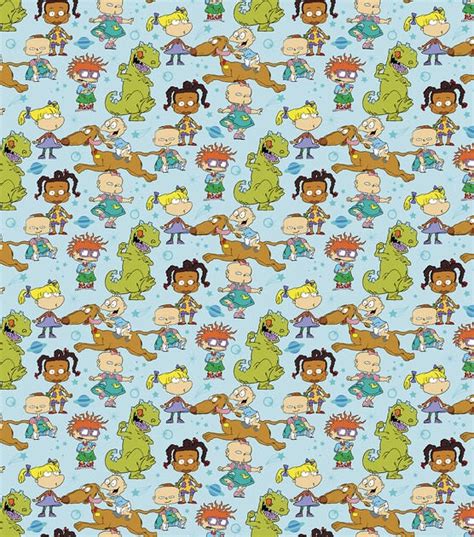 Rugrats All Characters Packed Cotton Fabric By The Yard Etsy