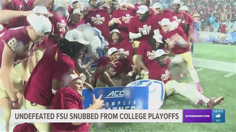 Undefeated Florida State Snubbed From College Playoffs