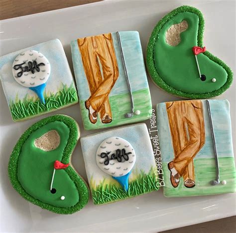 Golf Birthday Cookies Custom Cookies Birthday Cookies Golf Birthday