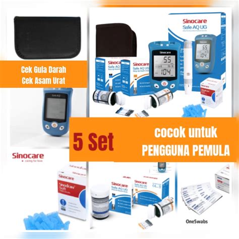 Jual Sinocare Safe Aq Ug Paket Lengkap Set Cek Gula Darah Dan Asam