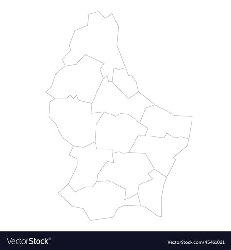 Luxembourg Political Map Of Administrative Vector Image