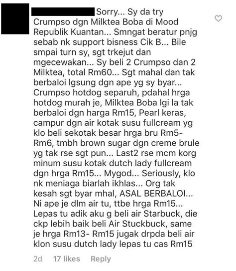 Indah Khabar Dari Rupa Dsv Jual Teh Boba Netizen Dakwa Harga Terlalu