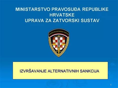 PPT MINISTARSTVO PRAVOSU A REPUBLIKE HRVATSKE UPRAVA ZA ZATVORSKI