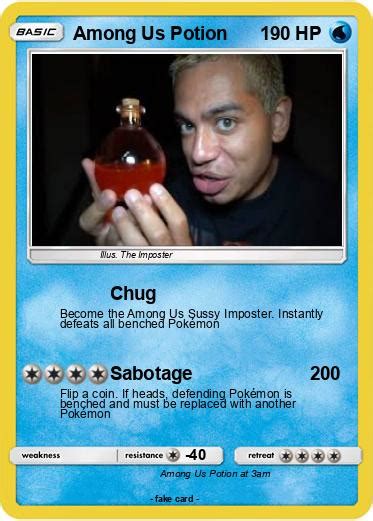 Pok Mon Among Us Potion Chug My Pokemon Card