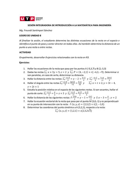 Sesi N Integradora Ejercicios Sesin Integradora De Introduccin A