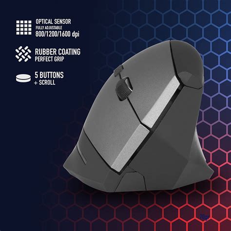 Souris Sans Fil Verticale Ergonomique Evo Zen Gris NGS 69561120579