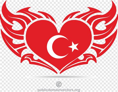 Turkish Flag Heart Png Pngwing