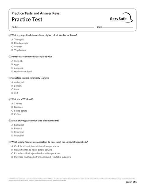 Servsafe Final Exam Answers Servsafe Practice Test 2022