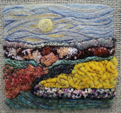 Needle Felting And Hand Embroidery On Burlap Felt Art Art Quilts