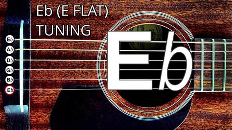 E Flat Tuning Half Step Down From Standard Guitar Tuner Youtube