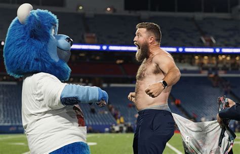 Shirtless Ryan Fitzpatrick Chest Bumps Billy Buffalo To Delight Of