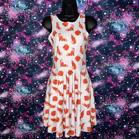 Blackmilk Ghost Foxes Skater Dress Gem