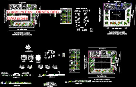 Gualleturo Park Dwg Projesi Autocad Projeler