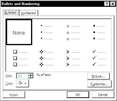 (Legacy) Microsoft PowerPoint 2007: Working with Bullets and Numbering | UW-Eau Claire