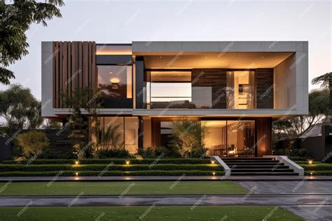 Premium AI Image | A sleek modern house made of concrete