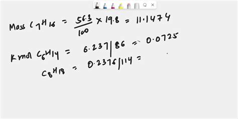 Solved A Mixture Of Hydrocarbons Contains Hexane C H