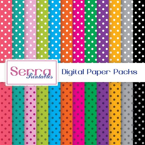 Seamless Polka Dot Basic Patterns, Seamless Polka Dot Digital Paper ...