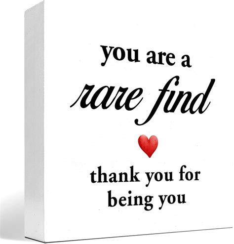 Inspirational Ts For Friends Motivational Quotes Desk Decor You Are A Rare Find Thank You For