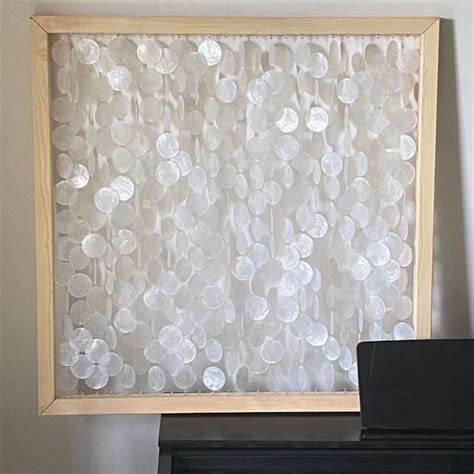 Natural Capiz Shell Framed Wall Decor Etsy