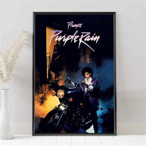 Prince Purple Rain Movie Poster, Movie Poster, Canvas Material Poster ...