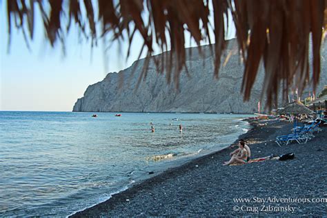 Kamari Beach, the Black Sand Beach of Santorini, Greece | Stay ...