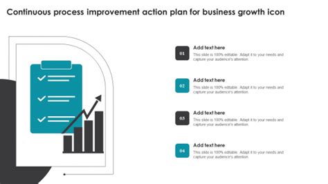 Continuous Process Improvement Action Plan For Business Growth Icon