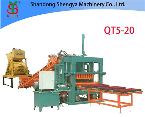 QT5 20 Semi Automatic Hydraulic Concrete Brick Making Machine Color