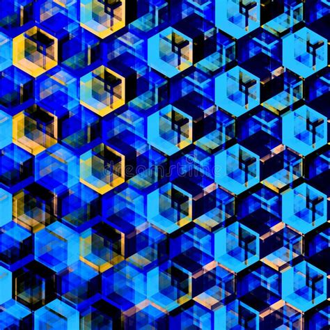 Hex Gonos Azules Fondo Abstracto Del Vector Plantilla EPS 10 De La