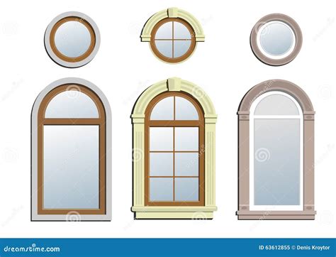 Three Arched Windows Stock Vector Illustration Of Detail 63612855