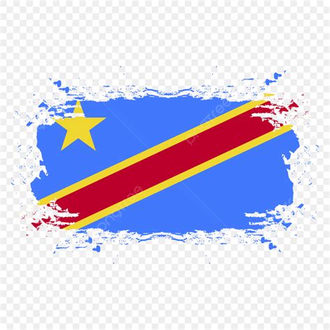 Congo Flag Vector Png Images Congo Flag In Brush Stroke Free Vector