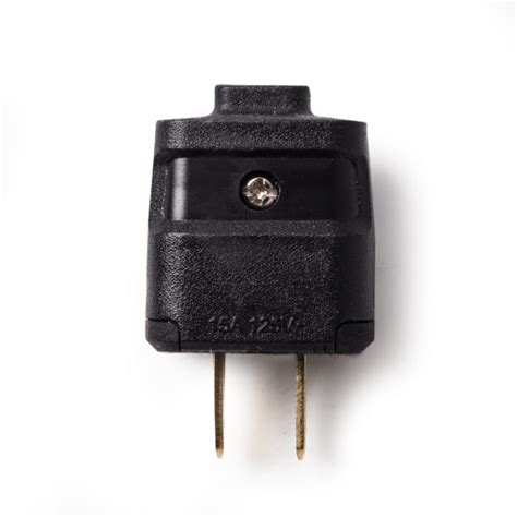 15 125V Non Grounding Plug Black Famatel USA