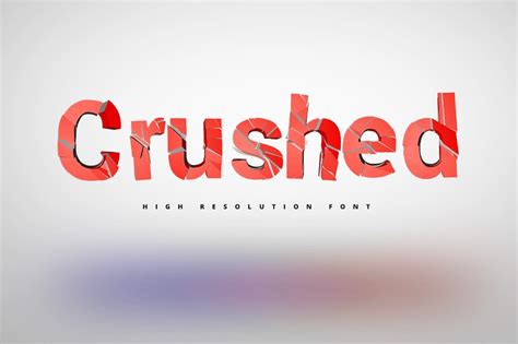 Crushed Font Graphics Creative Market