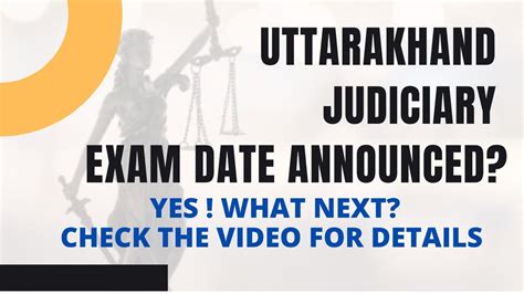 Uttarakhand Judiciary Exam Date Announced Ukpsc Exam 2022 Youtube