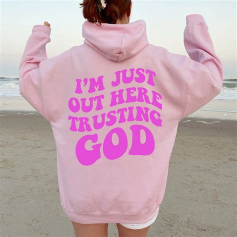 Trusting In God Christian Hoodie Jesus Hoodie Faith Hoodie Oversized Hoodie Wear To Church