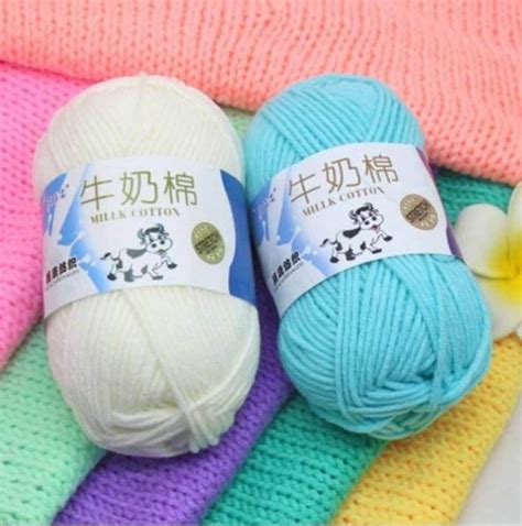 Milk Cotton Yarn 5 Ply 50g 95m 104yd 92 Colors Available Etsy