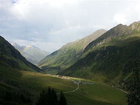 Green Valley Among The Mountains In Tyrol Free Image Download