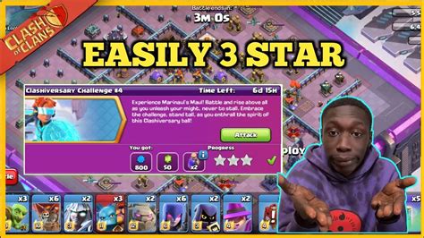 How To 3 Star Clashiversary Challenge 4 HINDI Best Way To 3 Star