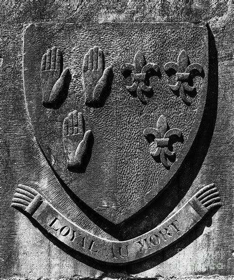 Family Crest Carved in Stone Glenveagh bw Photograph by Eddie Barron ...