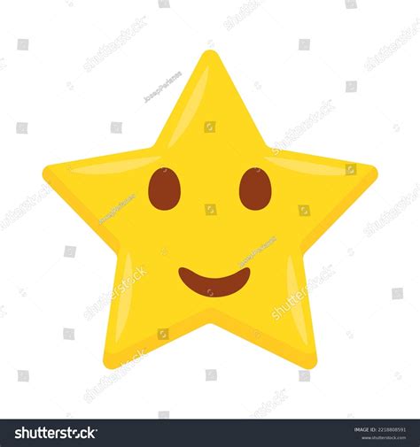 Star Face Sign Emoji Icon Illustration Stock Vector (Royalty Free ...