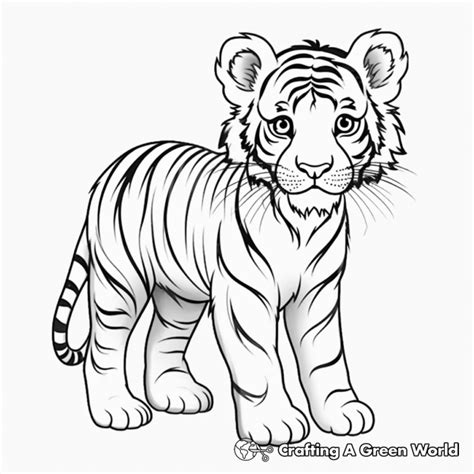 Tiger Cub Coloring Pages - Free & Printable!