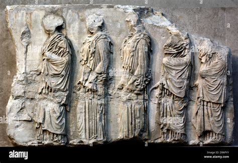 Detail From The Parthenon Frieze Greek Marble Sculpture Made Between