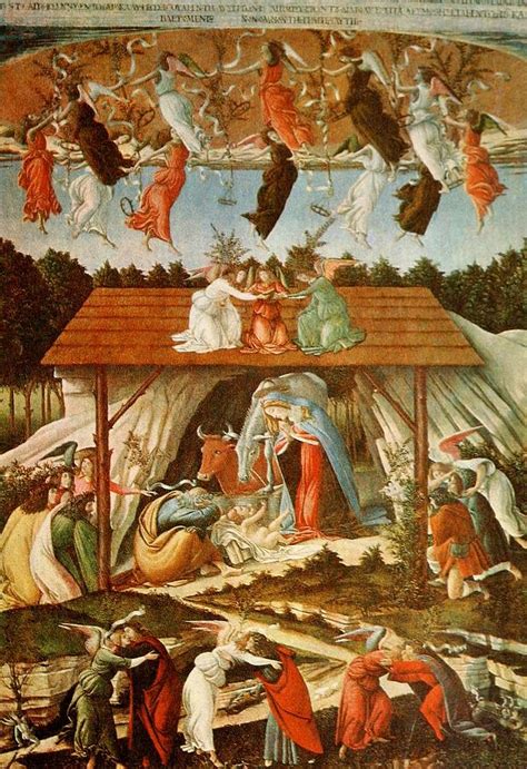 Mystic Nativity Painting By Sandro Botticelli Fine Art America