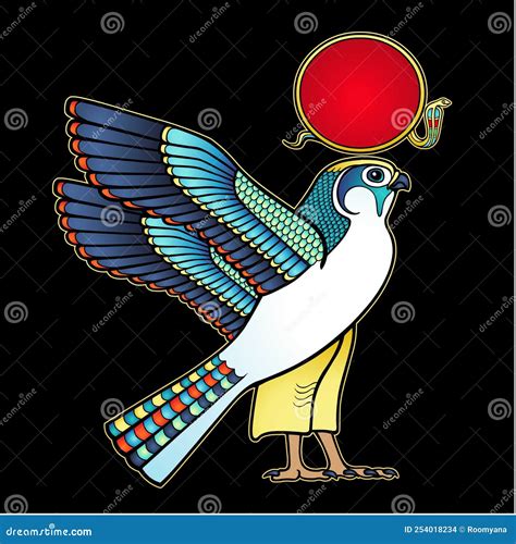 Egyptian Falcon Pectoral Vector Illustration Cartoondealer