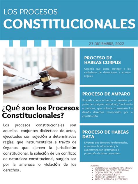 Articulo Los Procesos Constitucionales Pdf Constitución Justicia