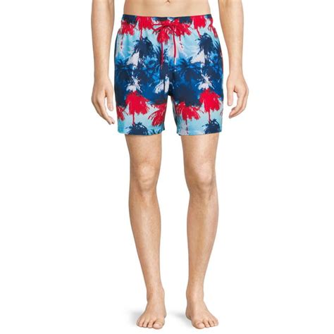 George Mens And Big Mens 6 Palm Tree Swim Trunks Up To Size 5xl