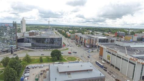 Tartu Estonia July 2017 Aerial View Of City Skyline And Park Tartu