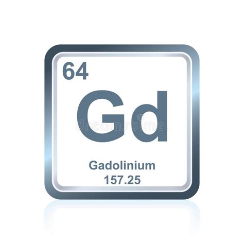 Chemical Element Gadolinium From The Periodic Table Stock Illustration